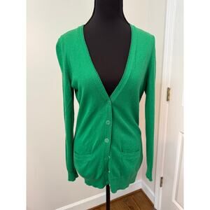 Banana Republic Green V-Neck button Down Cardigan